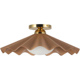 Peach 16inch Furrow Semi-Flush Mount by Alora Lighting