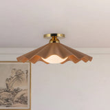 Peach 16inch Furrow Semi-Flush Mount by Alora Lighting