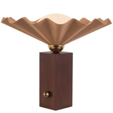 Peach 16inch Furrow Table Lamp by Alora Lighting