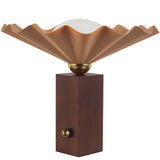 Peach 16inch Furrow Table Lamp by Alora Lighting