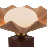 Peach 16inch Furrow Table Lamp by Alora Lighting Details
