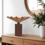 Peach 16inch Furrow Table Lamp by Alora Lighting