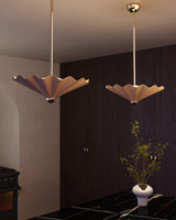 Peach 25inch Furrow Pendant by Alora Lighting