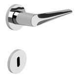 Peak Door Lever in Polished Chrome angled view by Colombo Design