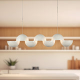 Pearl White Void Linear Pendant by Kuzco Lighting