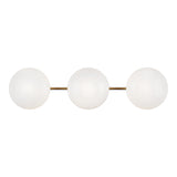 Pearlesque Wall Sconce 3-Light Aged Gold Brass