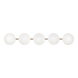 Pearlesque Wall Sconce 5-Light Aged Gold Brass