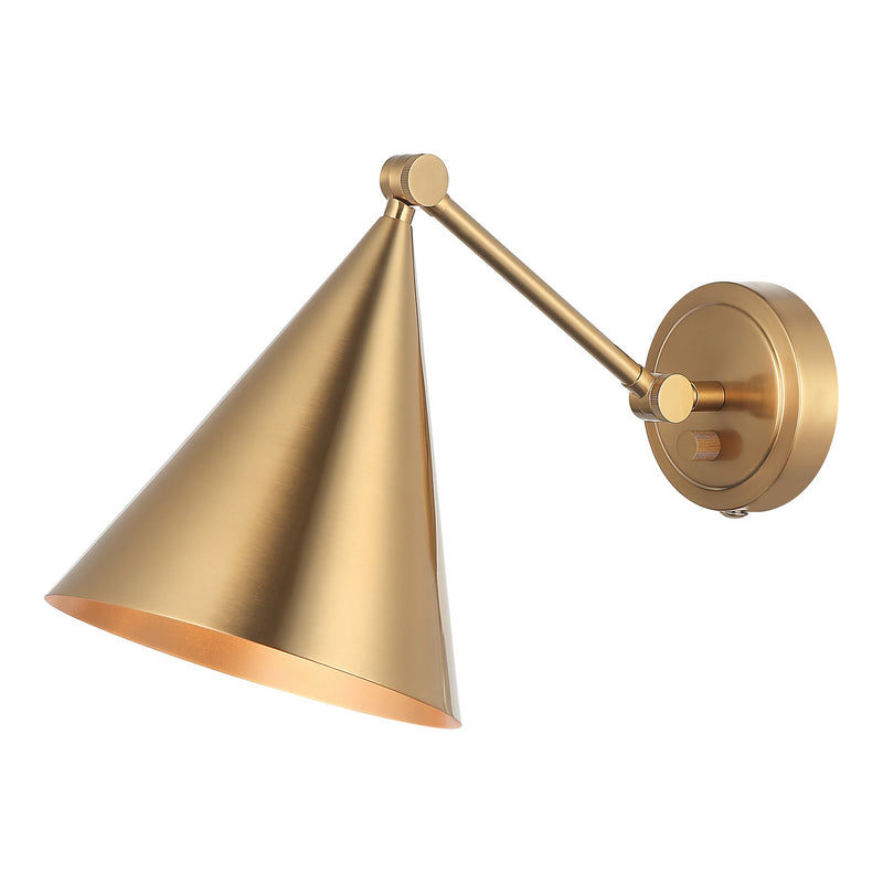 Pearson Wall Sconce 10 Inch Aged Gold Brass