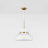 Pemberton Pendant — 12", Matte White, Matte White