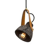 Pera Ceramic Pendant - Satin Brass