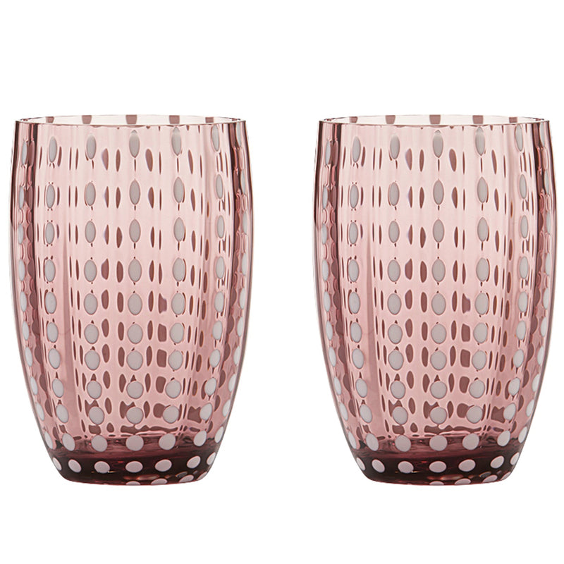 Perle Tumbler Set Of 2 Amethyst By Zafferano