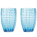 Perle Tumbler Set Of 2 Aquamrine By Zafferano