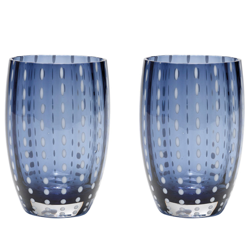 Perle Tumbler Set Of 2 Blue Gray By Zafferano