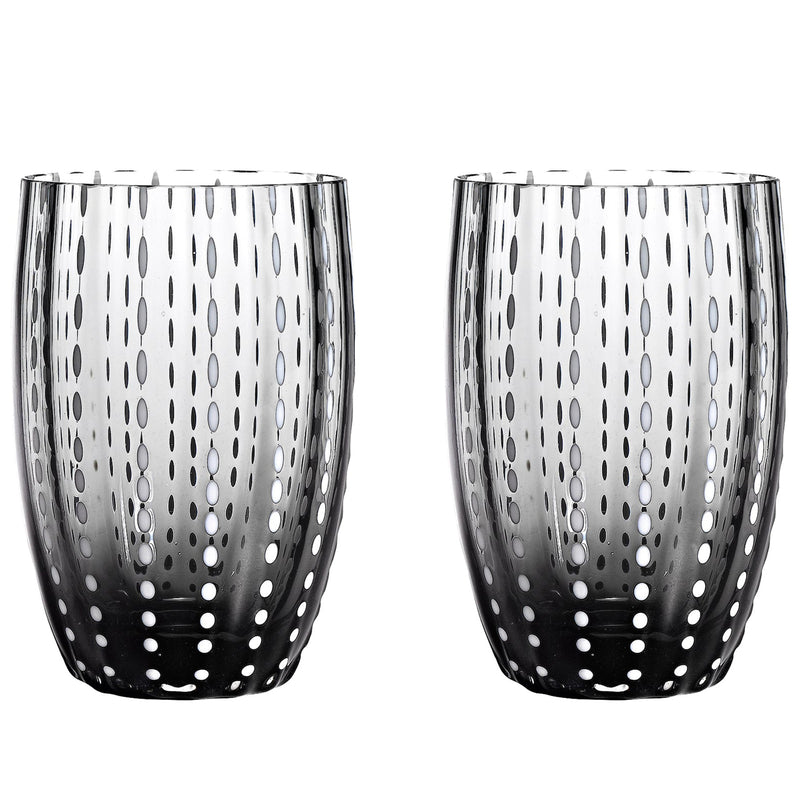 Perle Tumbler Set Of 2 Gray By Zafferano