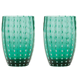 Perle Tumbler Set Of 2 Green By Zafferano