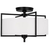 Perno Semi Flush Mount Aged Iron By Visual Comfort Studio - Side View