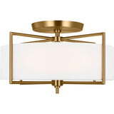 Perno Semi Flush Mount by Visual Comfort Studio - Large, Burnished Brass