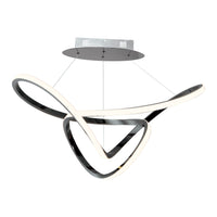 Perpetual LED Pendant by ET2 - 32 Inch, Black Chrome
