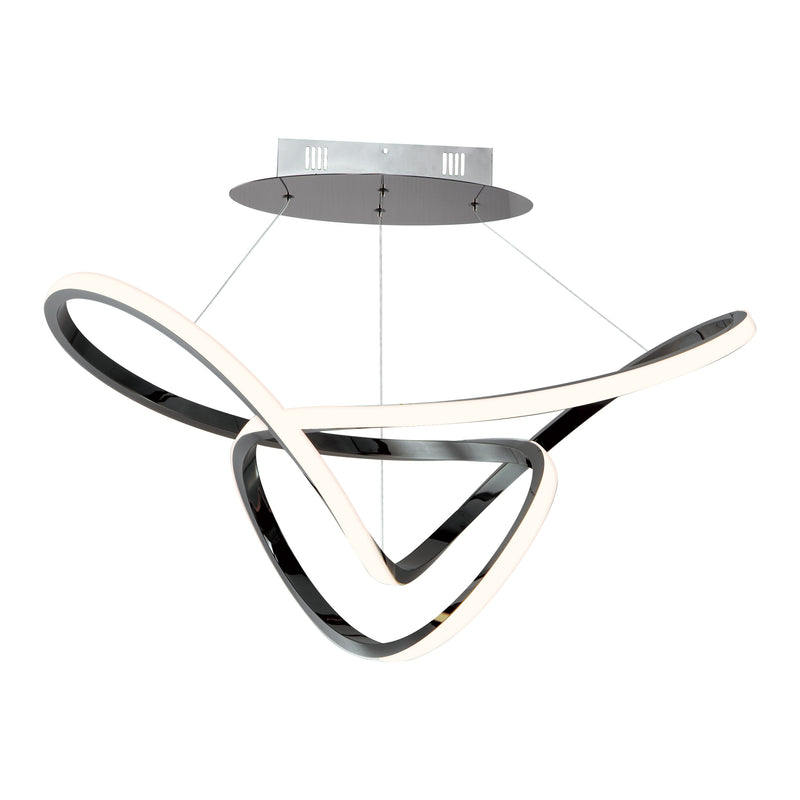 Perpetual LED Pendant by ET2 - 32 Inch, Black Chrome