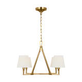 Perth Chandelier Brunished Brass Medium By Visual Comfort Studio Front View