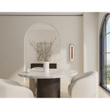 Petra Rounded Linear Wall Lamp with White Stone Accent