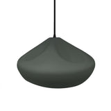 Pewter Green-Black Cord Crease Large Ceramic Pendant by Justice Design