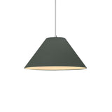 Pewter Green Avola Small Ceramic Pendant by Justice Design
