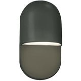 Pewter Green Ceramic Mini ADA Led Capsule Wall Sconce by Justice Design