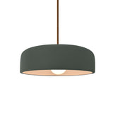 Pewter Green Rigid Stem Kit Ceramic Small Spire Pendant by Justice Design