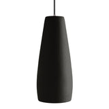 Phobos Ceramic Pendant Light by Geo Contemporary in Black ceramic with a black cord