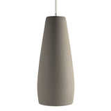 Phobos Ceramic Pendant Light by Geo Contemporary in Sand ceramic with a transparent cord