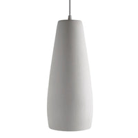 Phobos Ceramic Pendant Light by Geo Contemporary in White ceramic with a silver cord