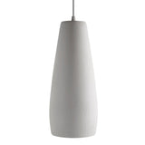 Phobos Ceramic Pendant Light by Geo Contemporary in White ceramic with a silver cord