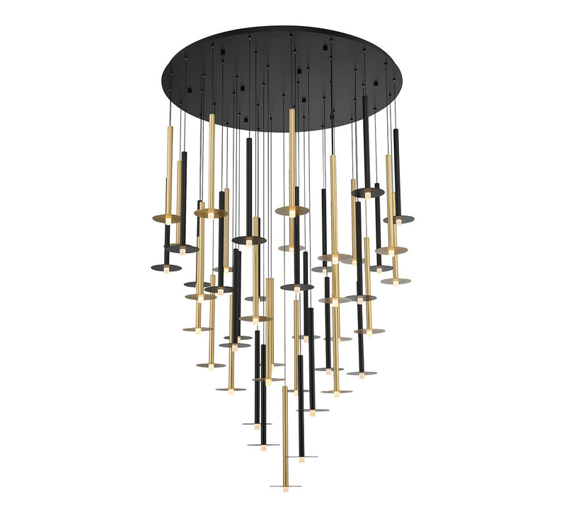 Piatto 44 Light Chandelier Mixed By LibCo