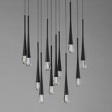 Pierce LED Pendant by ET2 - 12-Light, Black