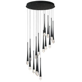 Pierce LED Pendant by ET2 - 16-Light, Black