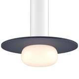 Pillar Large White Glass Ball Modular Flush Mount Dark Blue By DALS