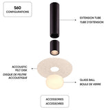 Pillar Large White Modular Flush Mount   By DALS - Lifestyle View3