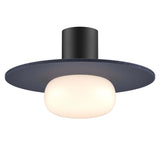 Pillar Small Black Glass Ball Modular Flush Mount 8 Inch Dark Blue By Dals Main View