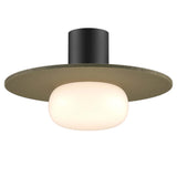 Pillar Small Black Glass Ball Modular Flush Mount 8 Inch Green By Dals Main View