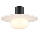 Pillar Small Black Glass Ball Modular Flush Mount 8 Inch Light Beige By Dals Main View
