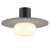 Pillar Small Black Glass Ball Modular Flush Mount 8 Inch Medium Grey By Dals Main View