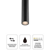 Pillar Small Black Modular Flush Mount By DALS - Lifestyle View6