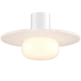 Pillar Small White Glass Ball Modular Flush Mount 8 Inch Light Beige By DALS