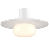 Pillar Small White Glass Ball Modular Flush Mount 8 Inch Light Grey By DALS