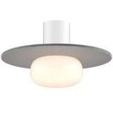 Pillar Small White Glass Ball Modular Flush Mount 8 Inch Medium Grey By DALS