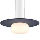 Pillar Small White Glass Ball Modular Flush Mount Dark Blue By DALS