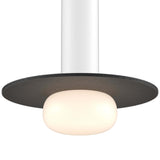 Pillar Small White Glass Ball Modular Flush Mount Dark Grey By DALS