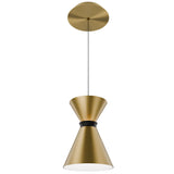 Pin Up Pendant 4CCT Aged Brass Black By WAC Lighitng