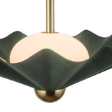 Pine Green 16inch Furrow Pendant by Alora Lighting Details